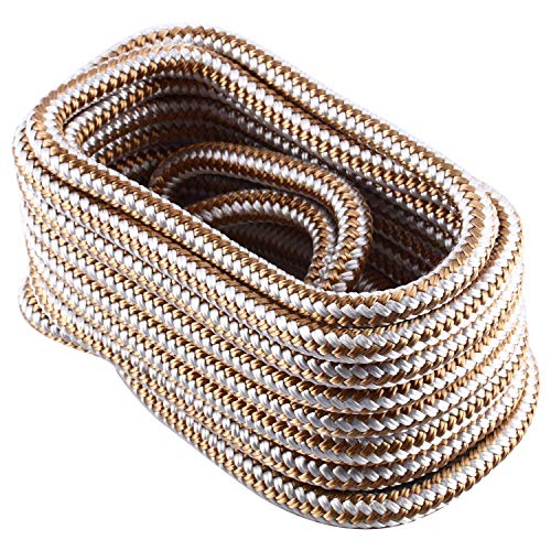 Amarine Made Dock Line, Double Braided Nylon Dock Lines 3300 lbs Breaking Strength (L: 35 ft. D:3/8 inch Eyelet: 12 inch) Marine Mooring Rope Boat Dock Lines Working Load Limit:660 lbs