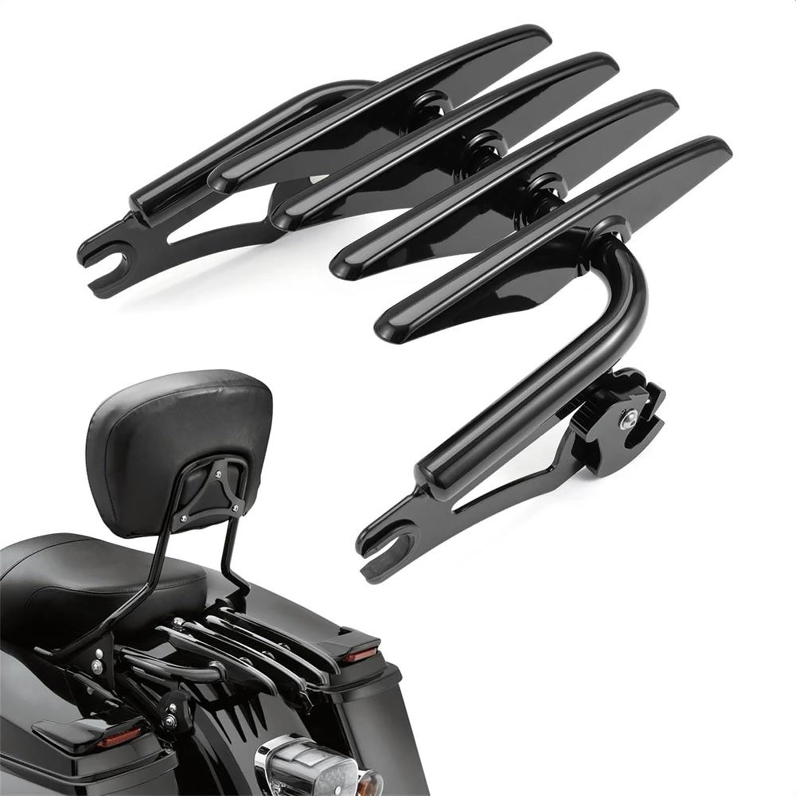 Porte-Bagages Noir Amovible pour Harley FLHXSE CVO Street Glide de luxe
