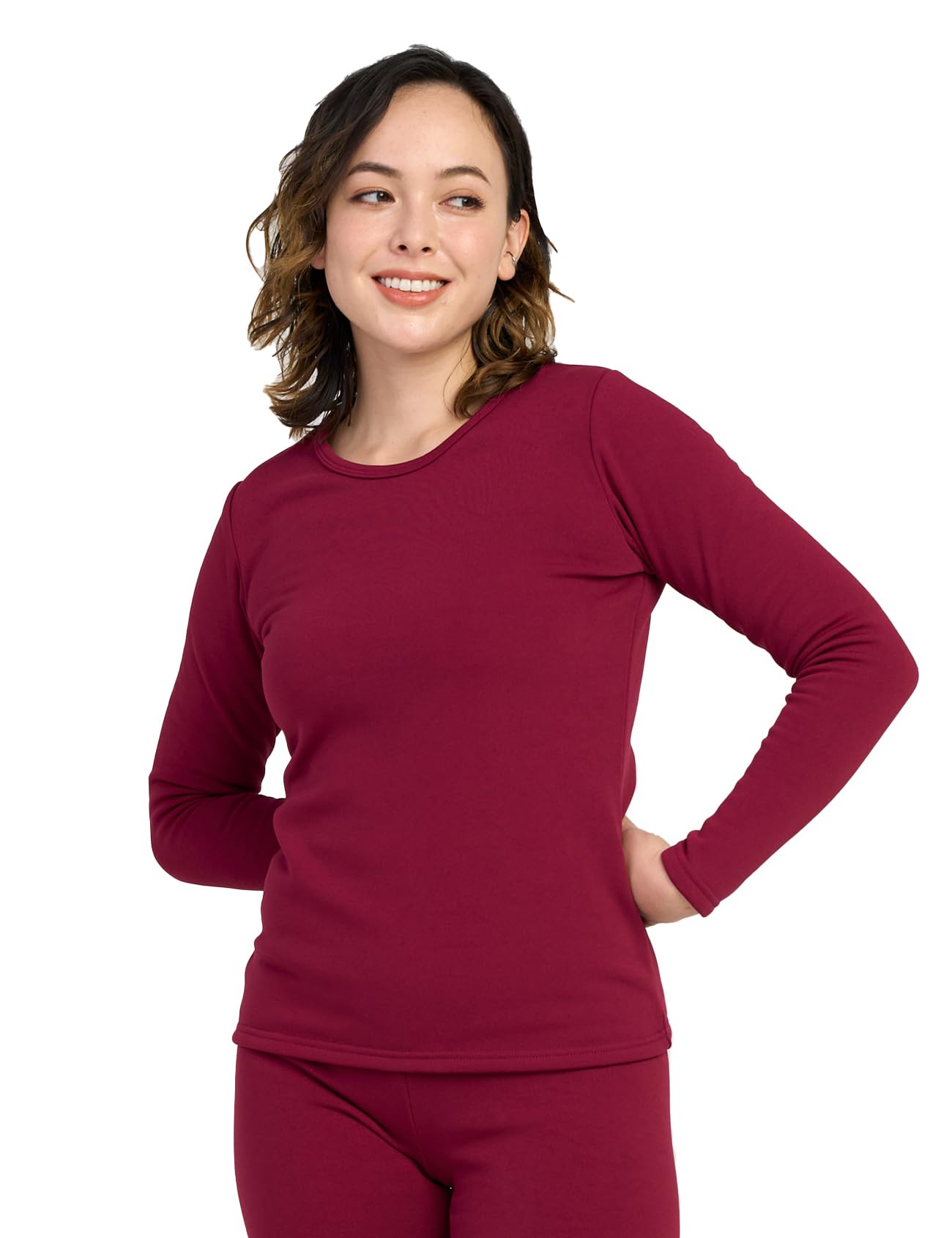 LAPASA Pacco da 2 o 1 Maglia Termica Donna Manica Lunga Fodera in Micro Pile - Pigiama Abbigliamento Intimo Canottiera Calda Elegante Elastica Traspirante Sportiva L15/L39/L42