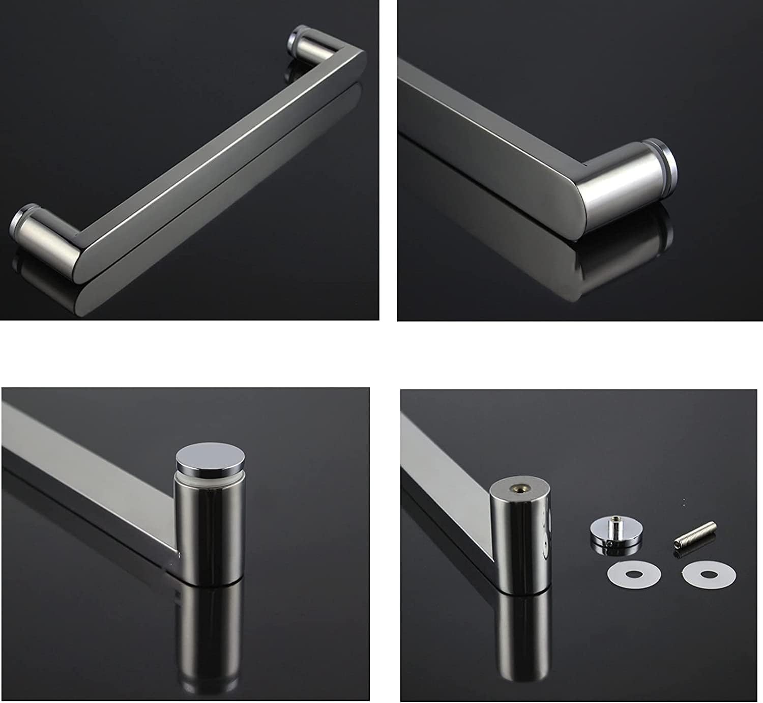 Shower Glass Door Handle Pull Handle,Door Handle knob,Single Shower Glass Door Handle Replacement Push and Pull Bathroom Door Knobs Stainless Steel Grab Bar Towel Bar (Size : 500mm) ( Size : 600mm )
