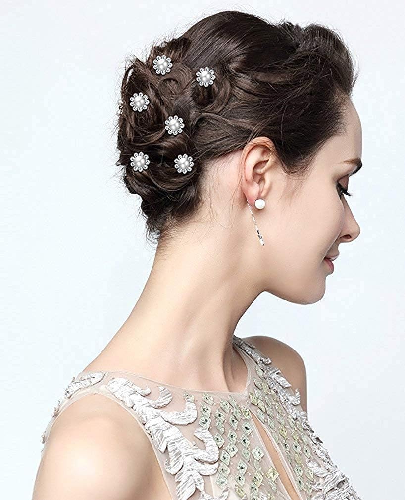 Drishti® Hair Bun Pin Fancy Juda Pins with crystal rhinestone for Women and Girls 1 box Set of 48 Pin 2