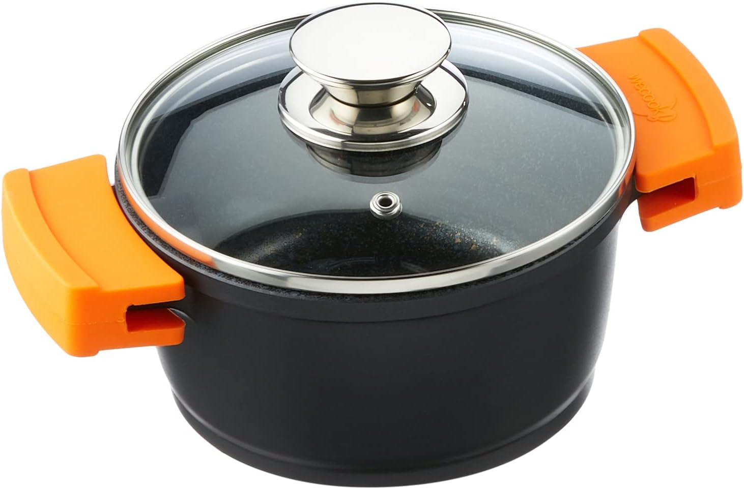 Casseruola Bassa WECOOK! Ecostone 40cm - Antiaderente, Per Induzione, Con Coperchio In Vetro - Foto 5