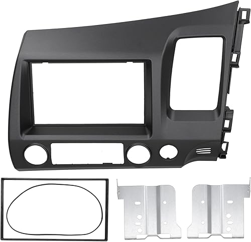 Kit de tablero de instalación doble DIN, ABS negro 2 DIN audio estéreo Fascia panel de navegación Fascia coche estéreo marco para RHD 2006-2011