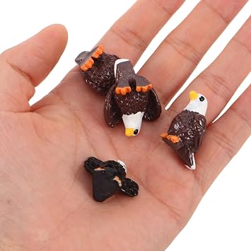 16pcs Eagle Resin Figurines, Miniature Garden Decor Ornaments