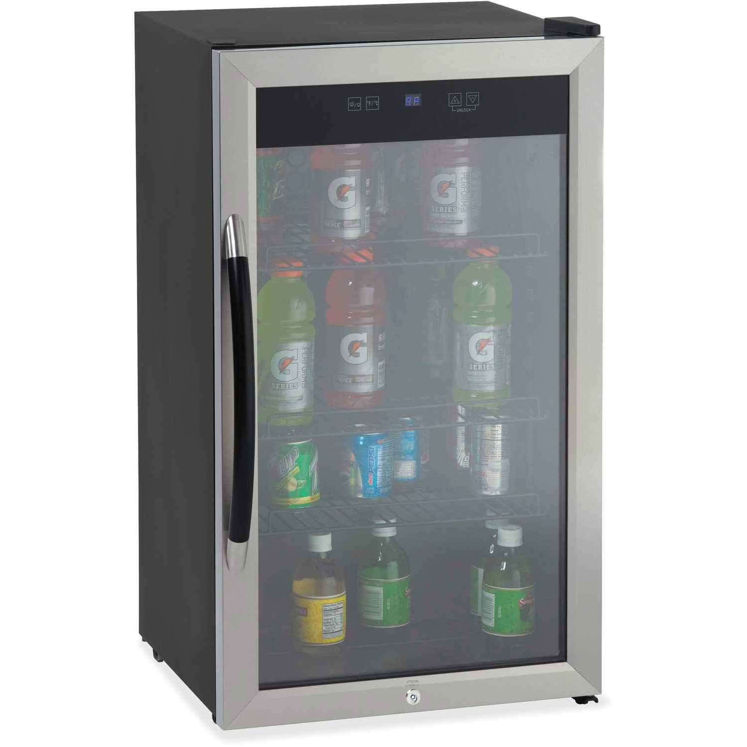 Avanti BCA306SSIS Beverage Cooler 3.1CF Glass Door BK/SR