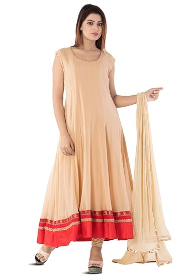 plain georgette anarkali suits