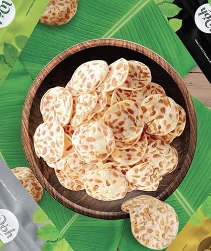 Woh Tempeh Chips Fermented Soy Bean Wasabi (Pack of 2)