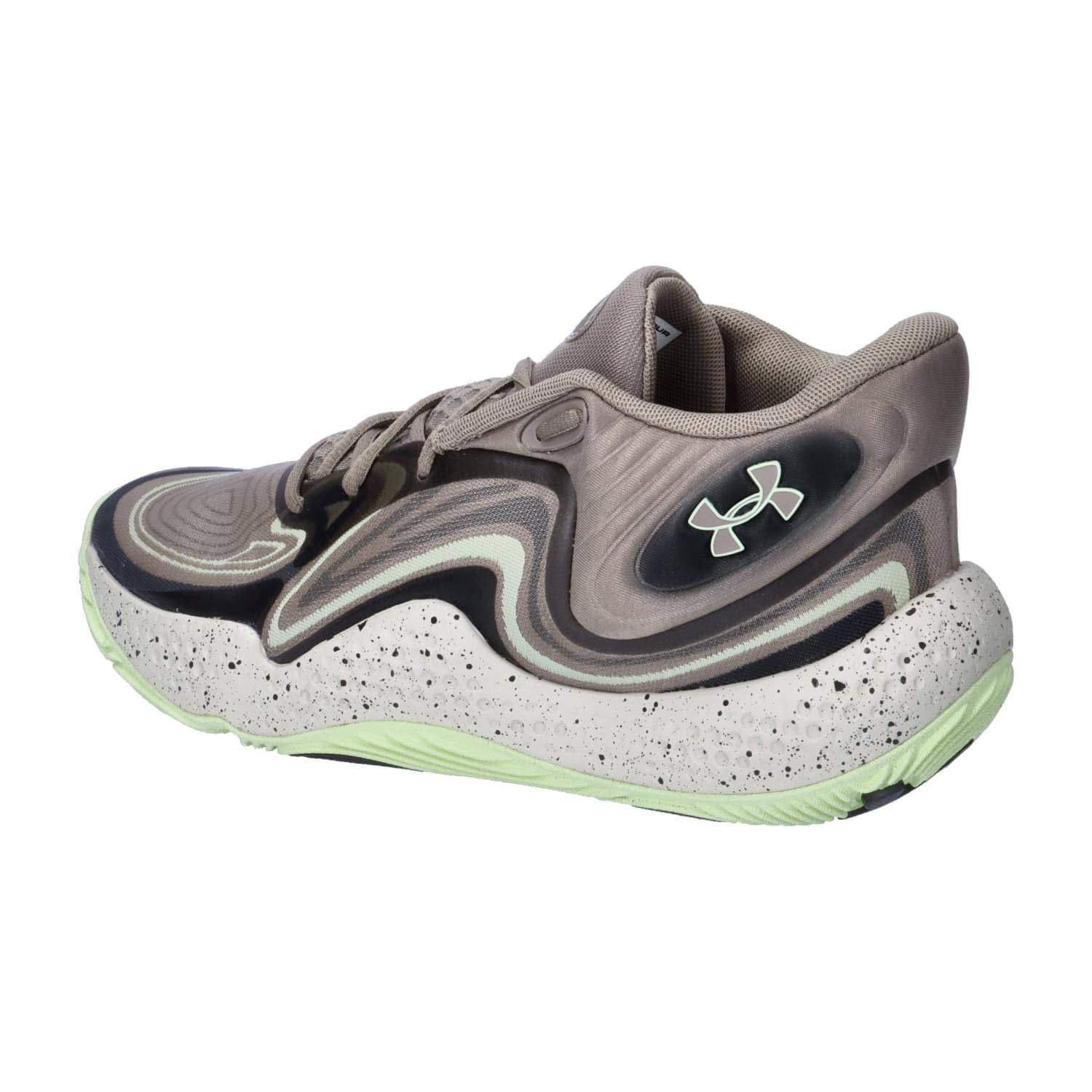 Under Armour Unisex buty do koszykówki Spawn 6 Mid Camo 3028338 Taupe Dusk/Black 41