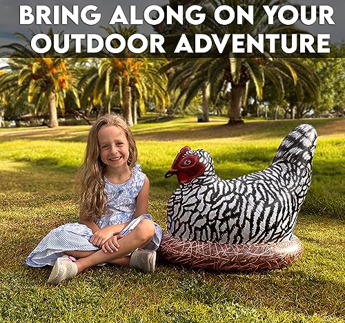 Image of Inflatable Chicken, Decorations for Birthday Party Supplies Toy, Wild West Farm Theme Gifts, Blow Up Hen Decor, Inflables Para Fiestas, Halloween Rooster, Big Stuff Fun Decoy, Giant Size