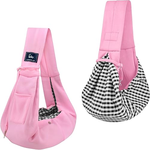 Miniatura 7 de Cuby - Porta mascotas para perros y gatos, bolso reversible para mascotas, ajustable, suave y con diseño de bolso, ideal para cachorros, perros