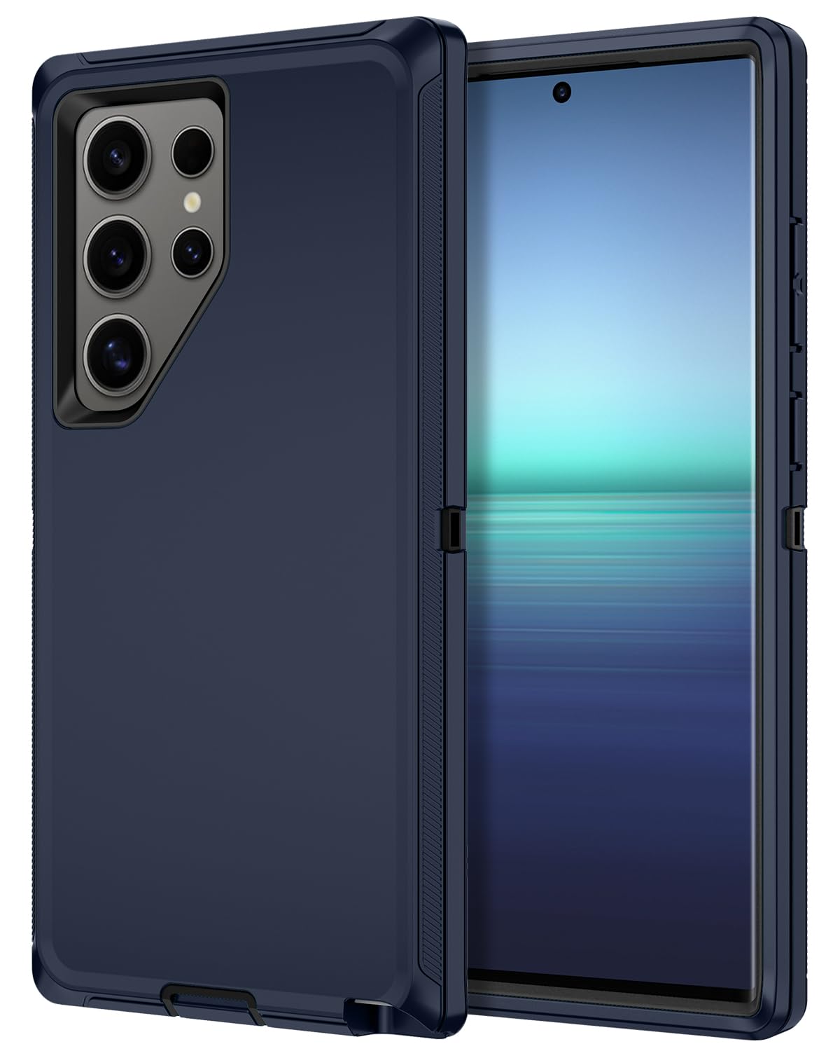 I-HONVA for Samsung Galaxy S24 Ultra Case Shockproof Dust/Drop Proof 3-Layer Full Body Protection [Without Screen Protector] Rugged Heavy Duty Case