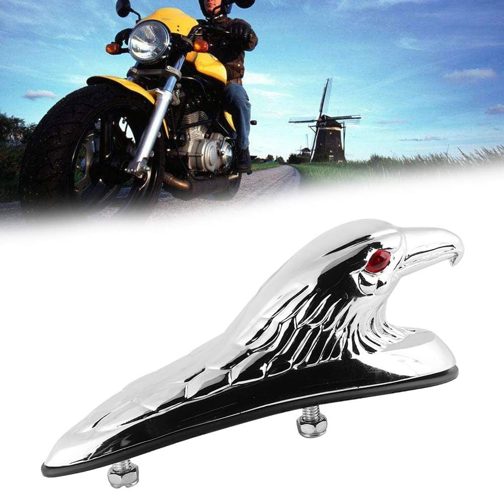 Ornement de tête d'aigle de moto, ornement de décor de garde-boue de garde-boue avant avec boulons de 6mm accessoires de style de décoration de moto universels pour moto