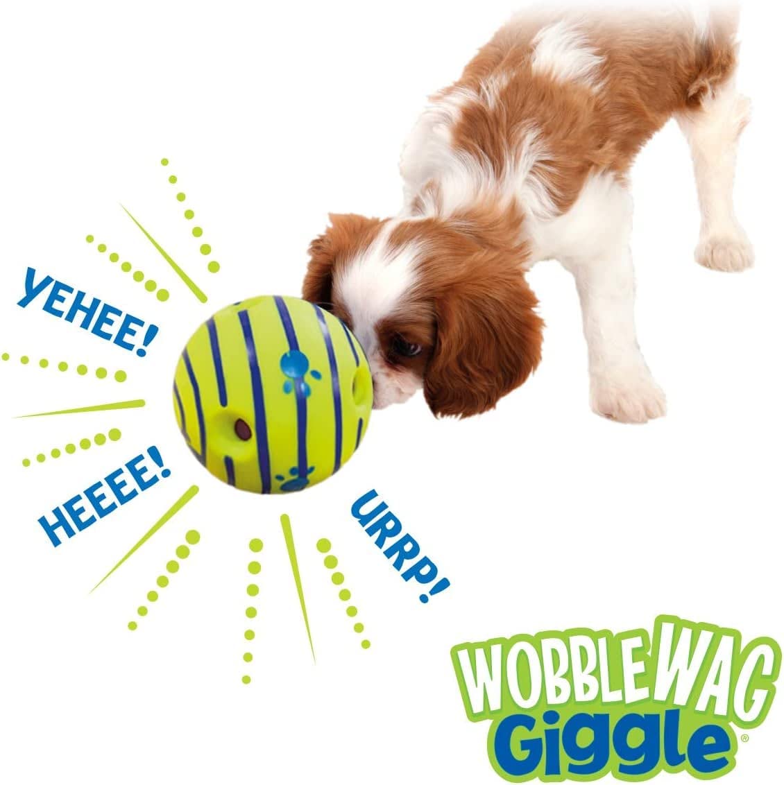 Pawsindia Original Wobble Wag Interactive Fun Dog Toy with Fun Giggle Sounds When Rolled or Shaken for Small, Medium and Large Breeds Dog Ball (Green, Wobble Wag Giggle Ball) 4