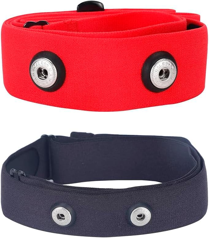 Correas de pecho de repuesto para monitor de frecuencia cardíaca compatibles con Polar H7 H9 H10 Wahoo Tickr Garmin Cinturón de pecho HR Senor M-XXL