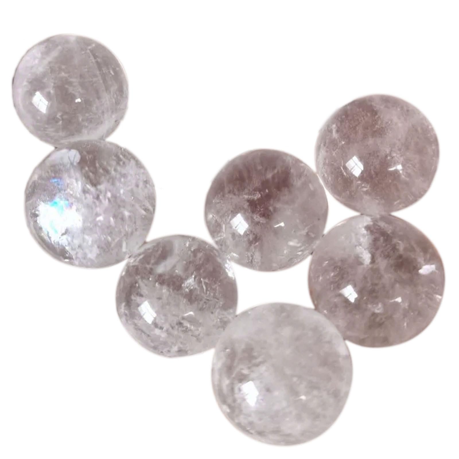 DECORN Nature Crystal Ball 7 Sphere 20mm/0.8", Ideal for Reiki, Chakra, Feng Shui, Meditation, and Healing, Home Decor and Gemstone Collection, Palm Stones, TouchStones,Clear Quartz