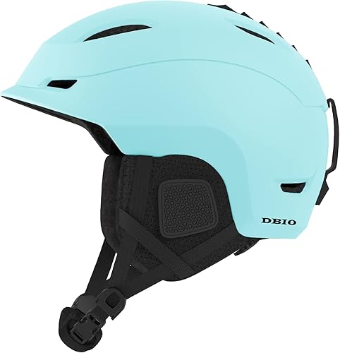 DBIO Casco de snowboard, casco de esquí para adultos, con 9 rejillas de ventilación ajustables, carcasa de ABS y espuma EPS, cascos de nieve para