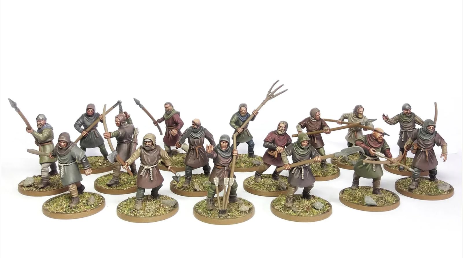 Wargames Atlantic, The Age of Chivalry, Peasant Levy (1100-1350) 28mm Hard Plastic Figures, Neutral, 15.24 cm x 22.86 cm x 7.87 cm