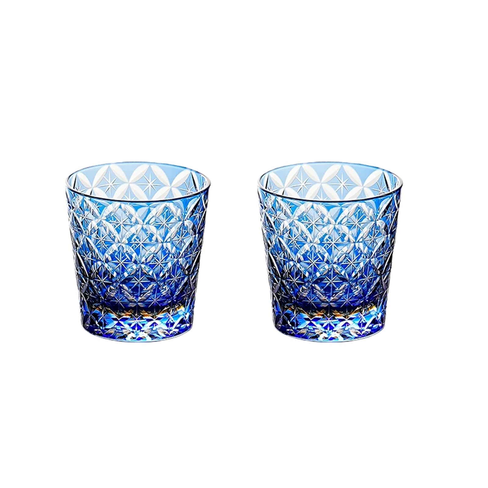 Tazza porta spazzolino retrò 2 pezzi | Porta pennelli for trucco in cristallo for bicchiere da comodino, bagno, toeletta(Blue)