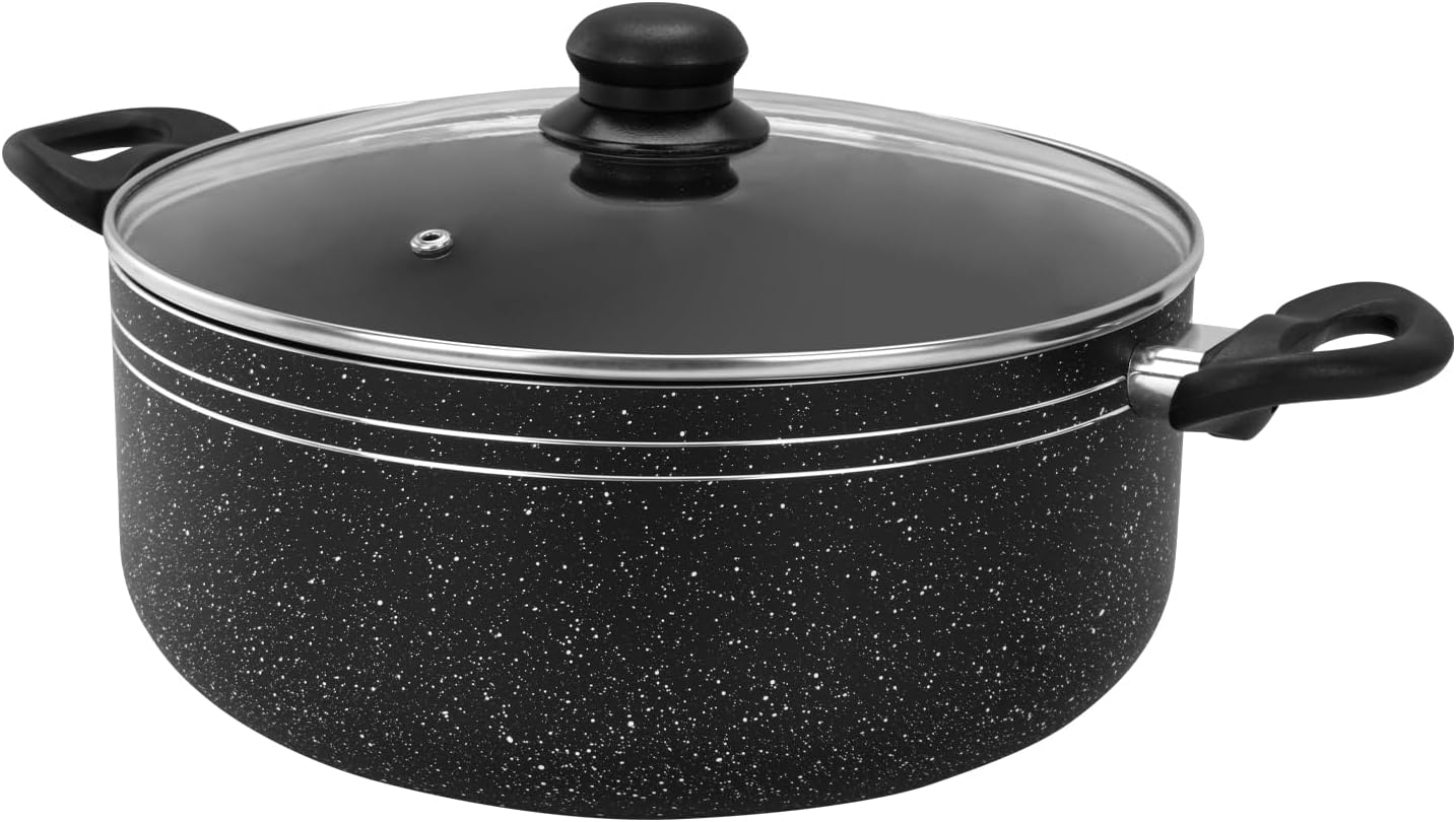 Ignite Cookware 24cm Non Stick Casserole with Glass Lid Cooking Pot