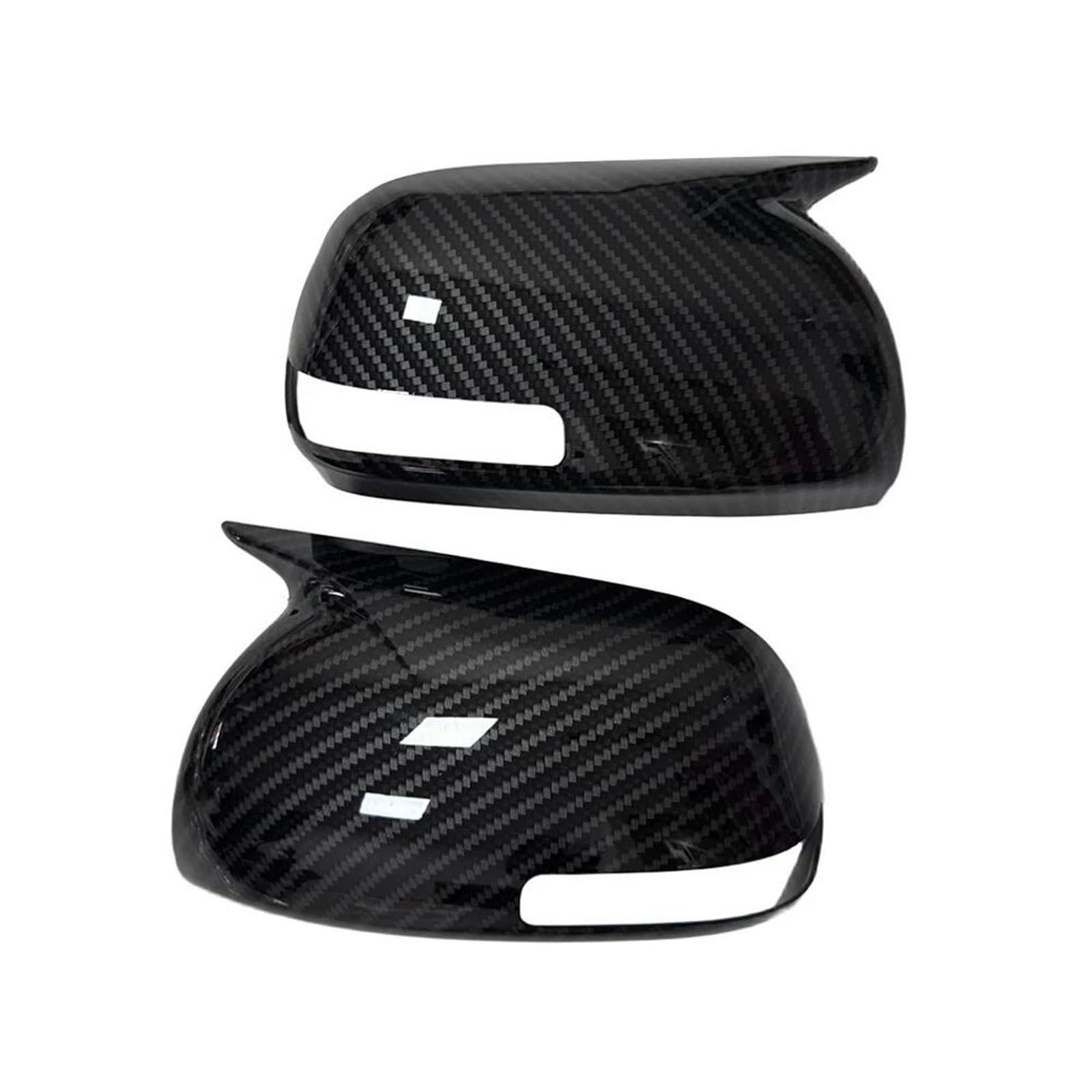 Zapora Carbon Car Sticker Rearview Side Mirror Cover Wing Cap Exterior Door Case Trim Fiber Look For Rav4 2009-2012(Carbon)