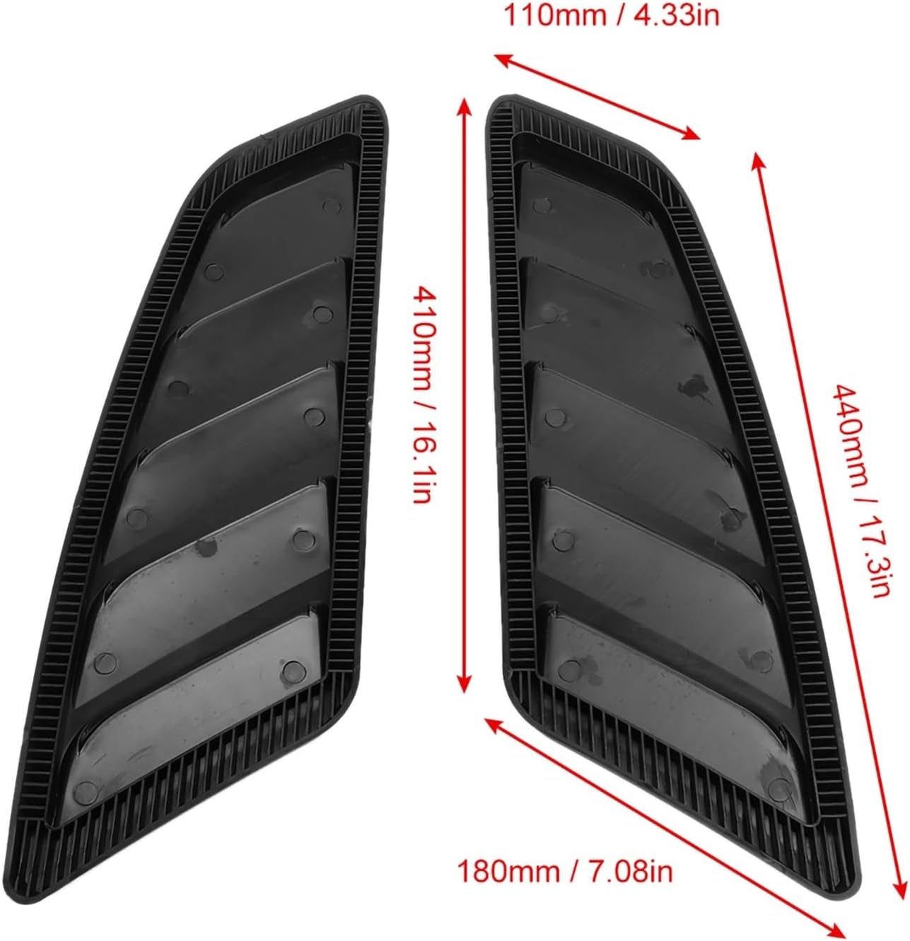 Hood Vent Scoop Kit Car Modification Hood Bonnet Vent Cover 2015-2017 Bonnet Air Vent Hood Air Vent Bonnet Vent Cover Fashion Modification