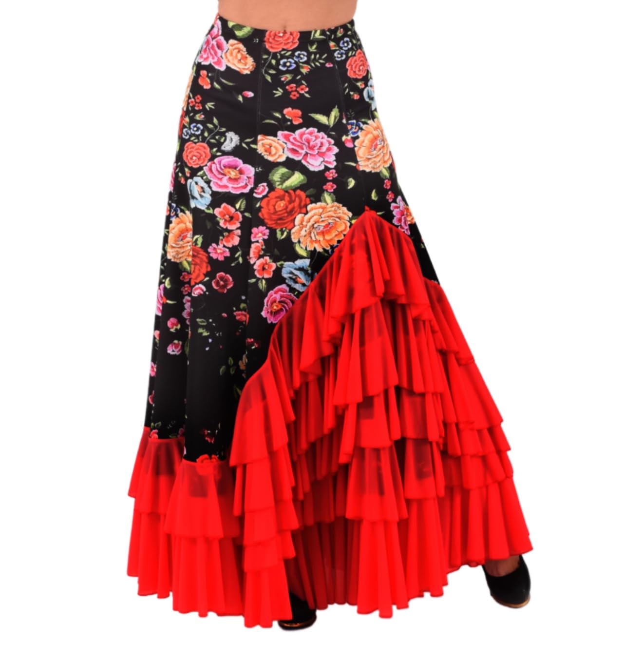 Falda Flamenca Mujer con 5 Volantes – Mucho Vuelo y Caída Espectacular – Ligera, Cómoda y Ideal para Baile, Ensayo o Escenario — view 10