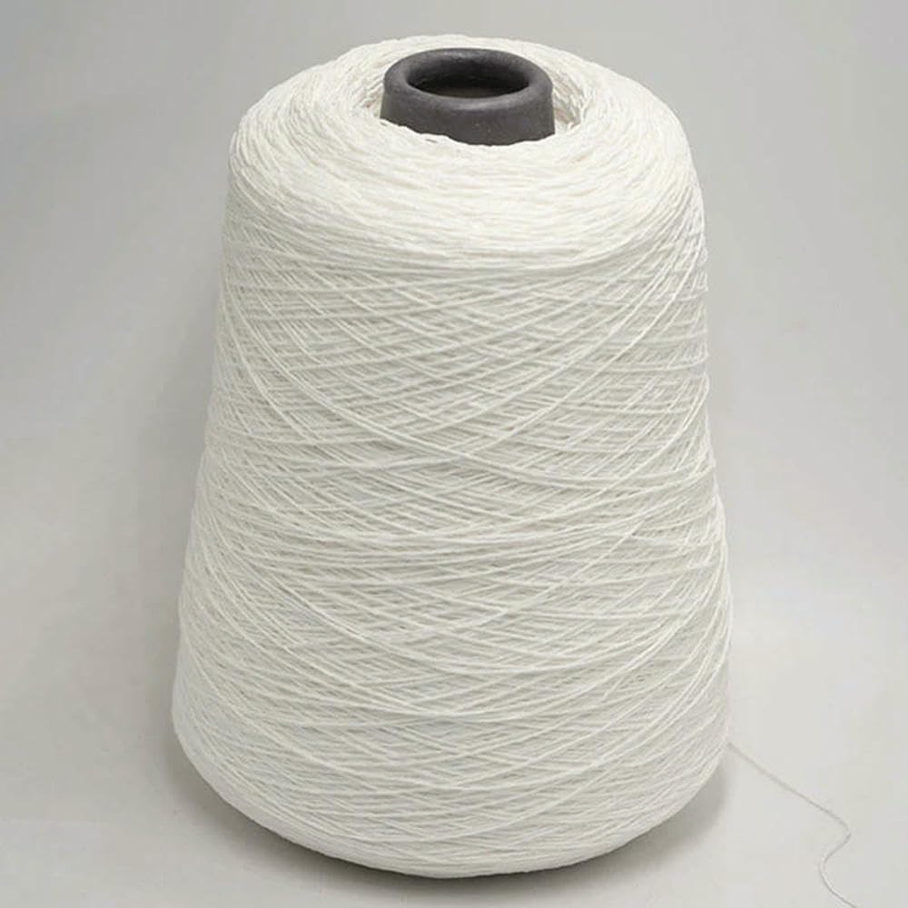 Filato di Lino Puro Biologico Liscio Naturale da 250 g per Lavorare a Maglia, Uncinetto a Mano, Filato Sottile per Pizzo, Filo da Cucito