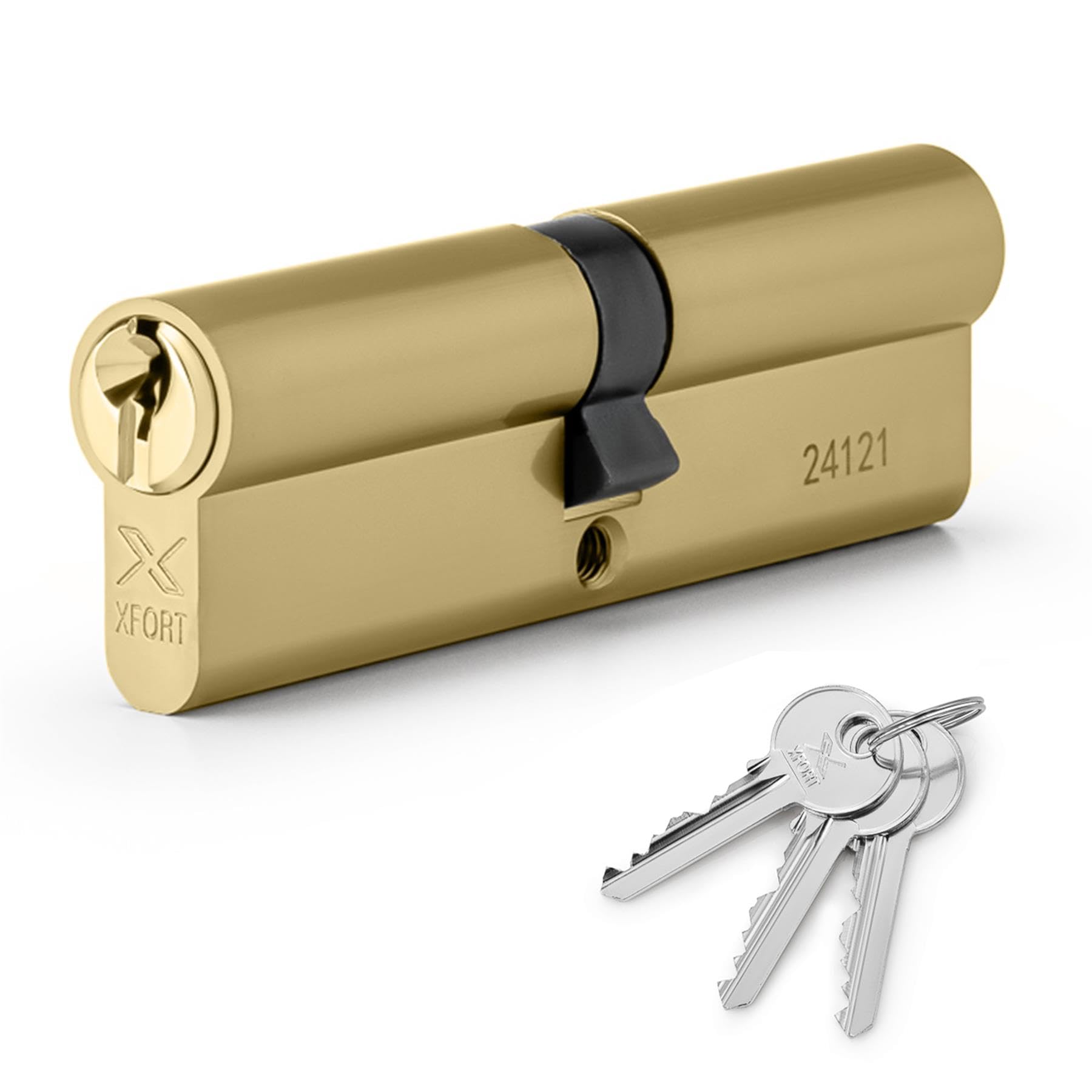 Sponsored Ad – Brass 40/50 Euro Cylinder Lock (90mm), UPVC Door Lock, 6 Pin Cylinder Lock with 3 Keys, PVC Door Lock, Barrel Lock for Front Door or Internal Door