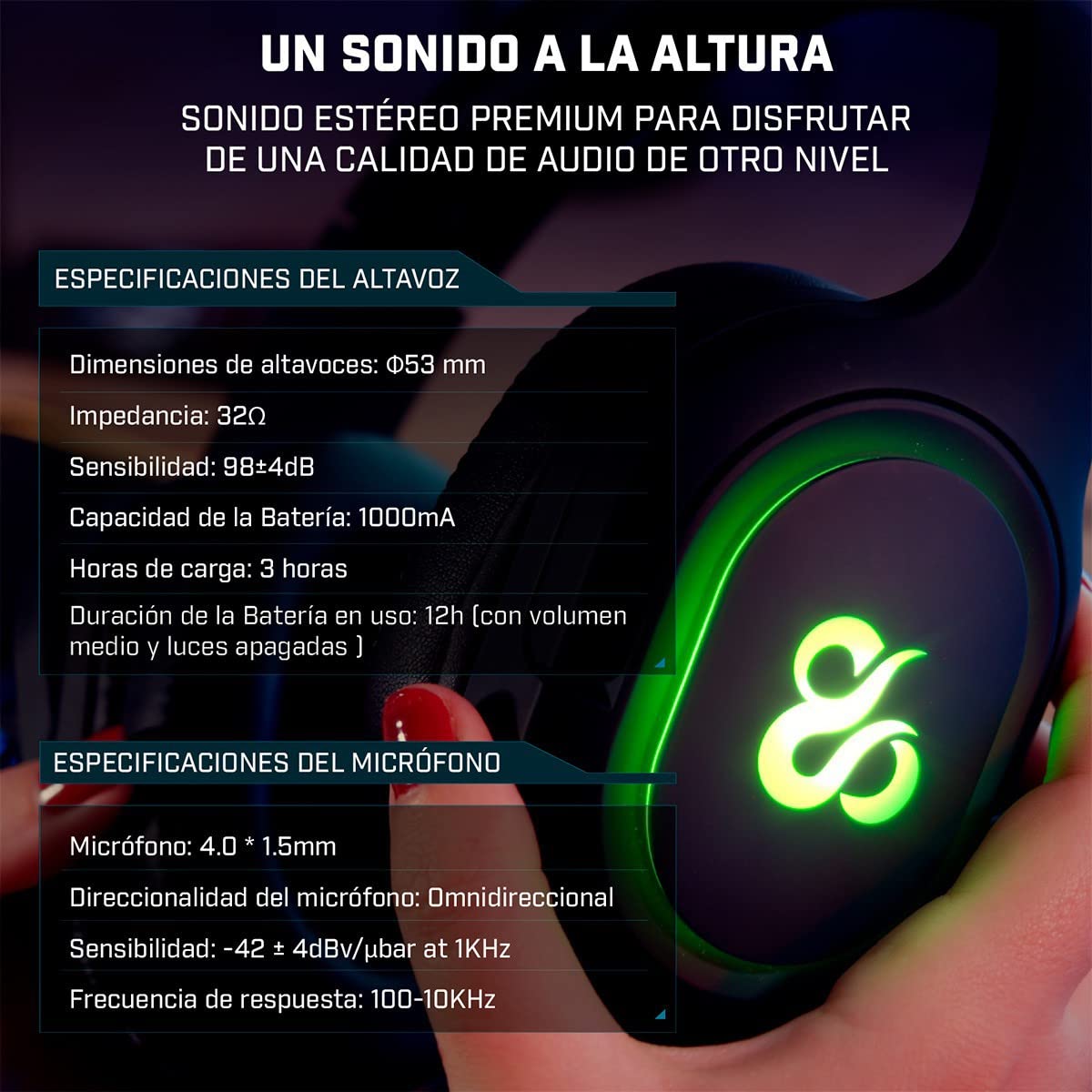 NEWSKILL Scylla Auriculares Gaming Inalámbricos PC/PS4/PS5/Switch/Xbox One/Xbox Series X/S