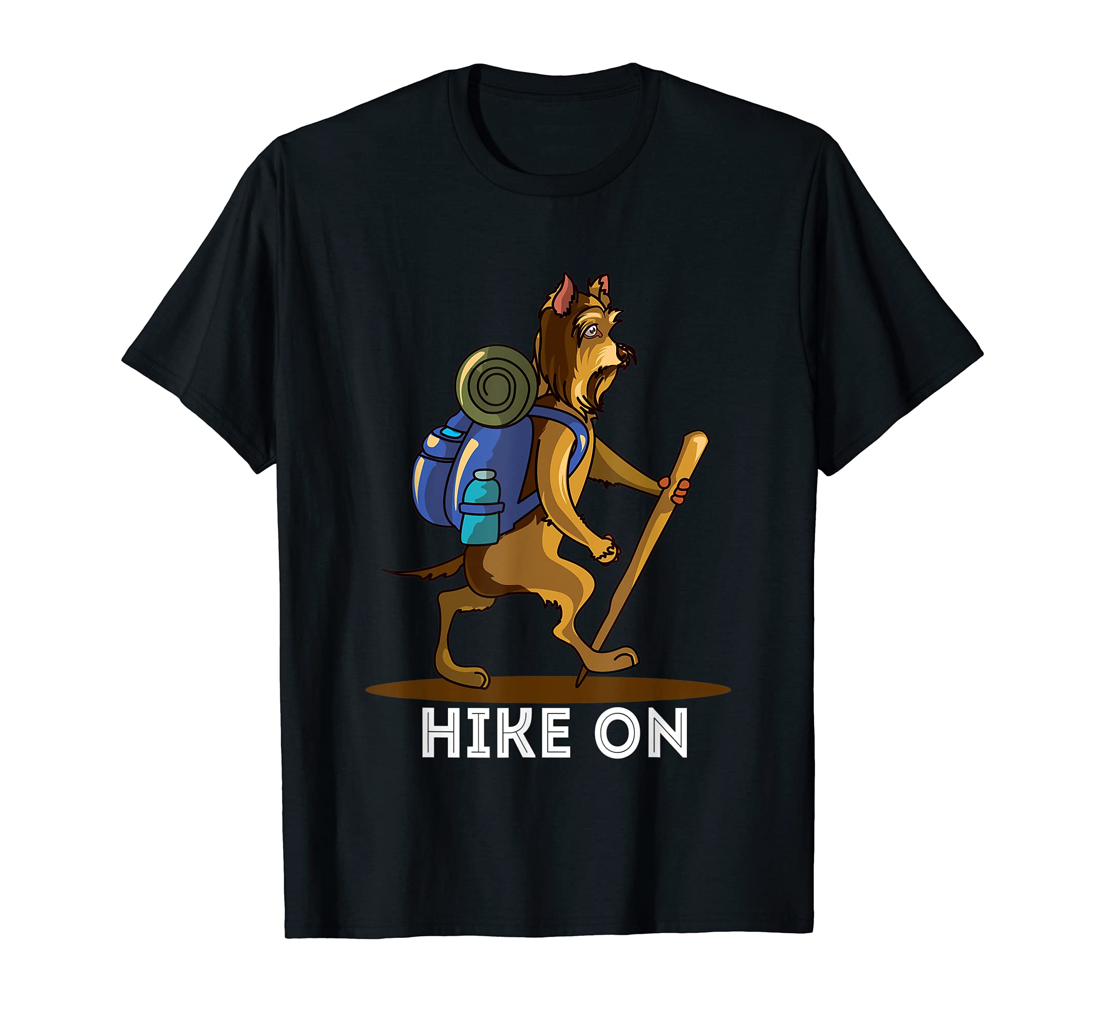 Yorkie Dog Love-r Mountain Hiking Hiker T-Shirt, Black