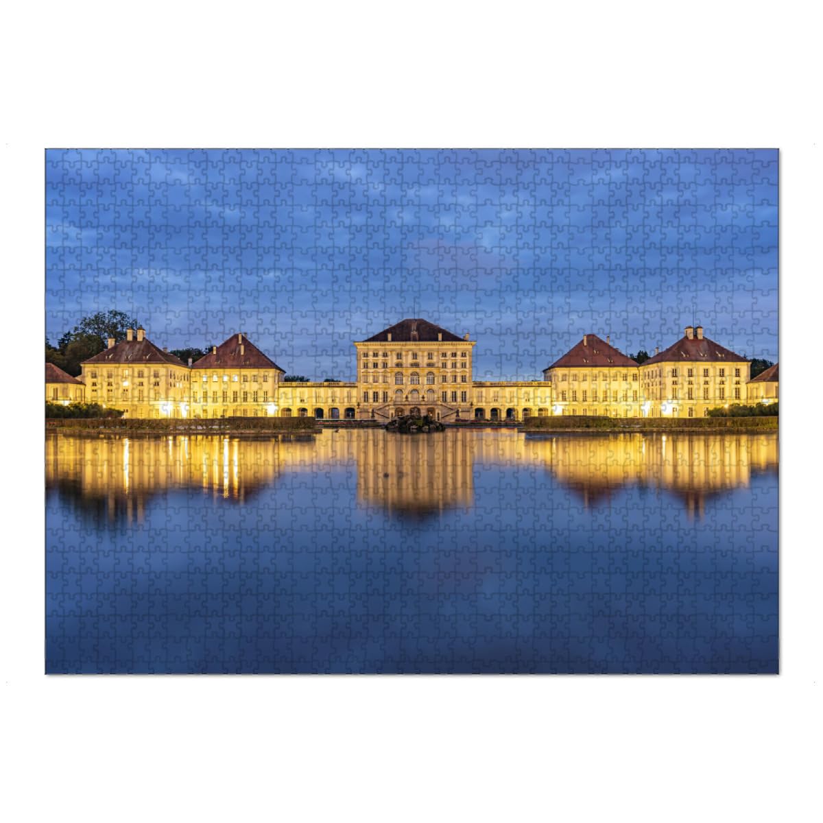 artboxONE-Puzzle XL (1000 Teile) Architektur Nymphenburg - Puzzle Bayern Blaue Stunde Deutschland