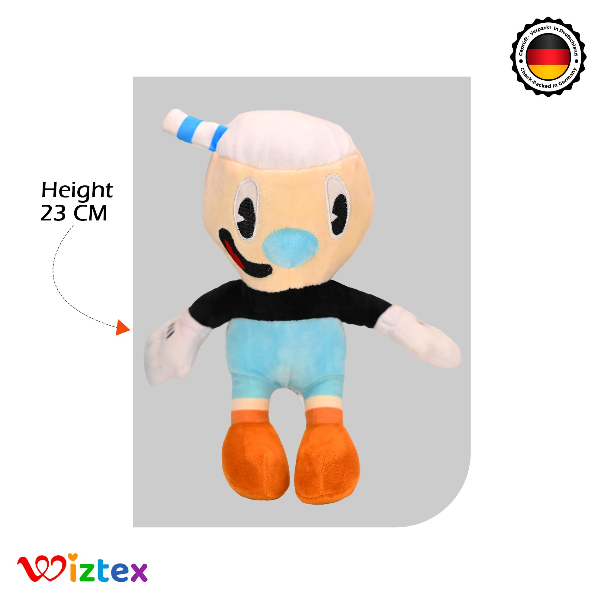 Peluches Cuphead Et Mugman - 23 Cm - Figurines Douces YouTube - Cadeau Enfants