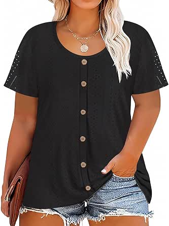 RITERA Plus Size Long Sleeve Tunic Tops – Color Block Striped, Crewneck, XL To 5XL, Sequined Option