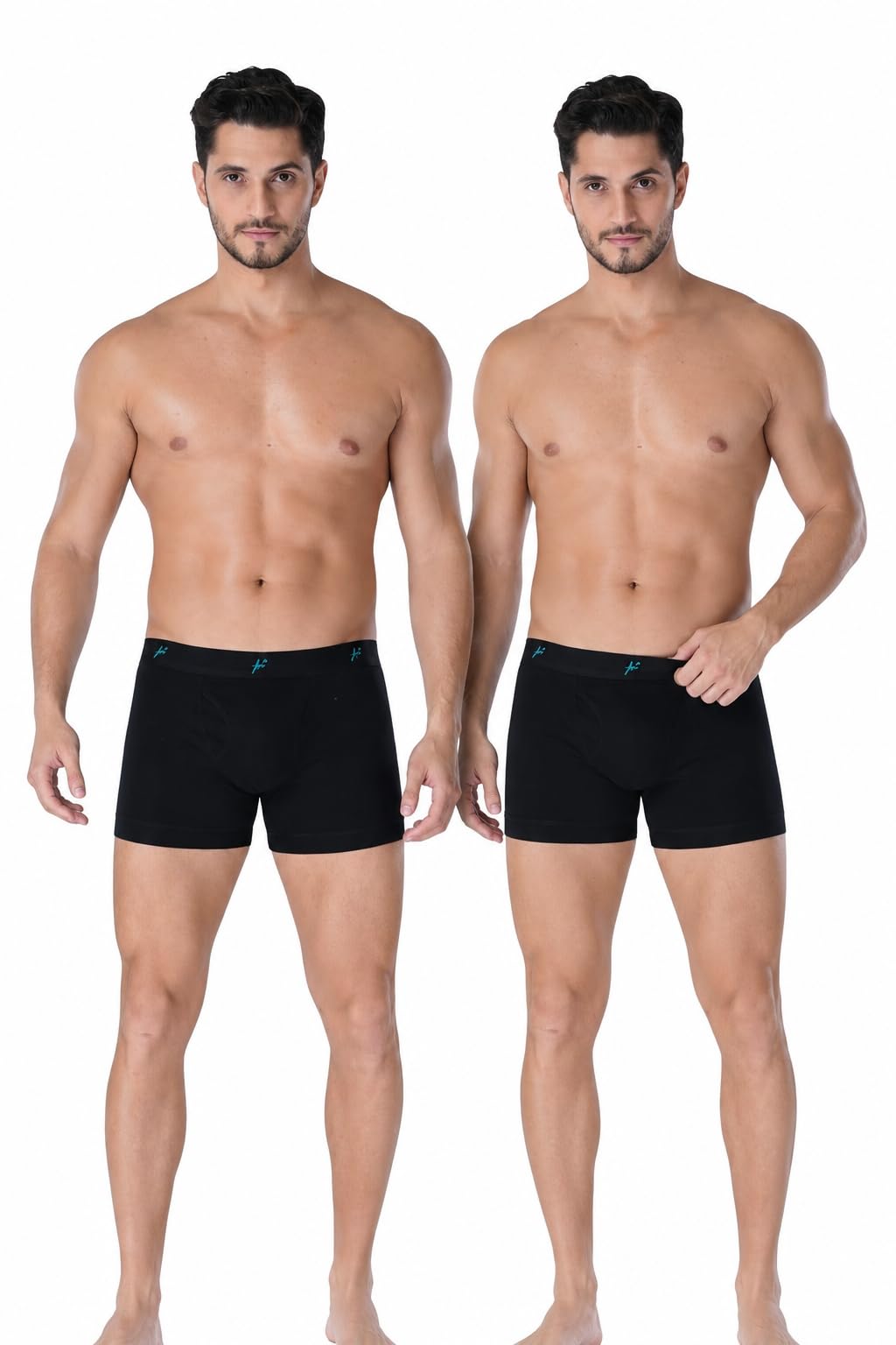 kothari Men's Black Trunk Boxer Briefs, Comfortable Everyday Underwear, Pack of 2-picture-52