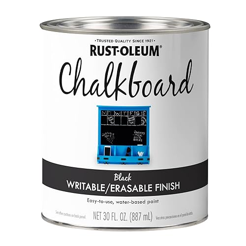Rust-Oleum 206540 Chalkboard Brush-On Paint, 30 oz, Black