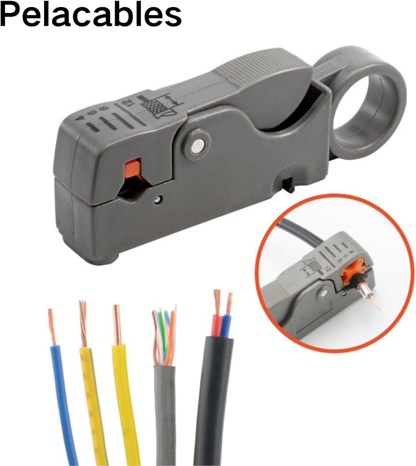 Compression Crimper Strippers F Connector Coaxial Cable Tool Set for RG6 RG59