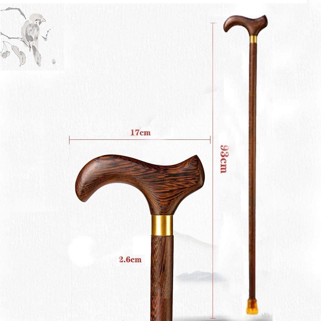 MRKU Bastón de Madera para Caminar Bastón Macizo Bastón para Anciano Bastón de Madera Maciza Bastón de Madera para Anciano Bastón Ligero para Caminar