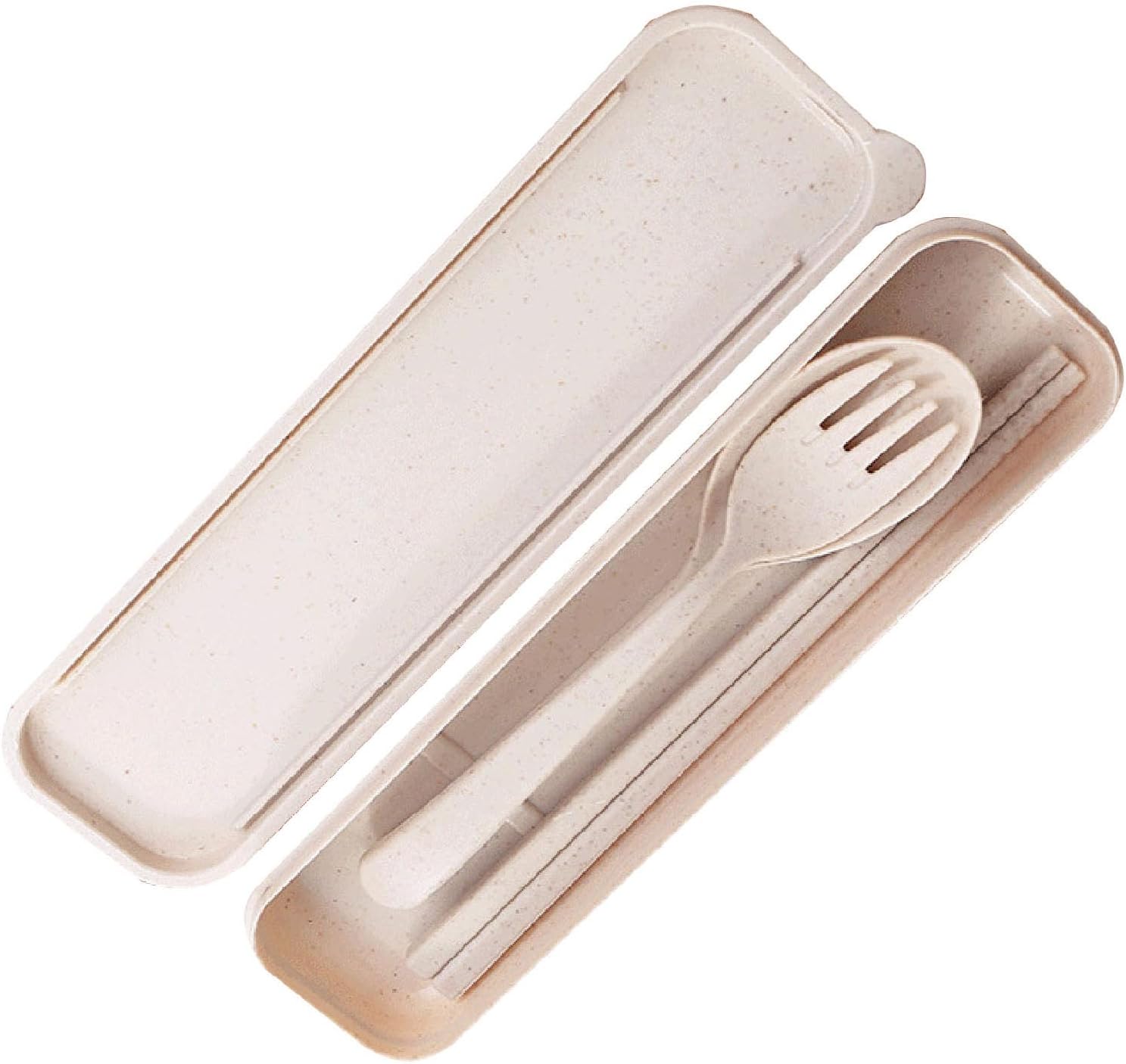 Travel Cutlery Set with Case 3 Pack Plastic Reusable Forks Spoon
