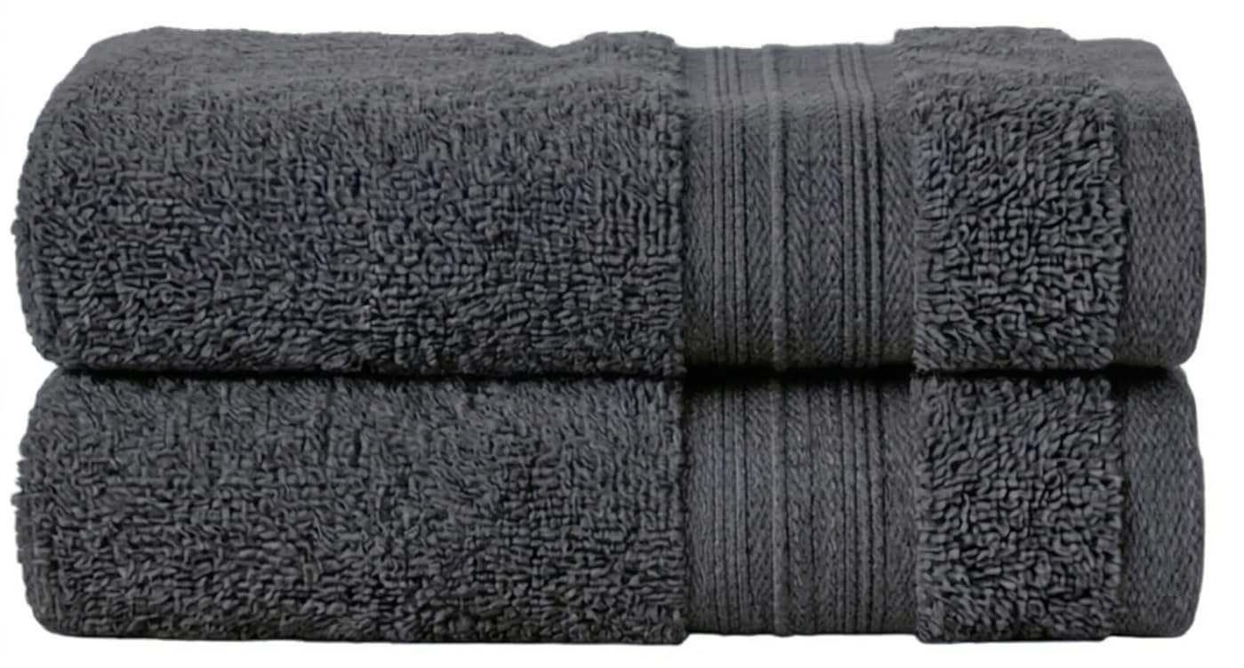 Luxury Flannel Face Cloths 2 & 4 Packs 800GSM 100% Egyptian Cotton Super Soft Hotel Quality Washcloths High Absorbent Quick Dry Face Towels (2, Charcoal Grey) — image 1