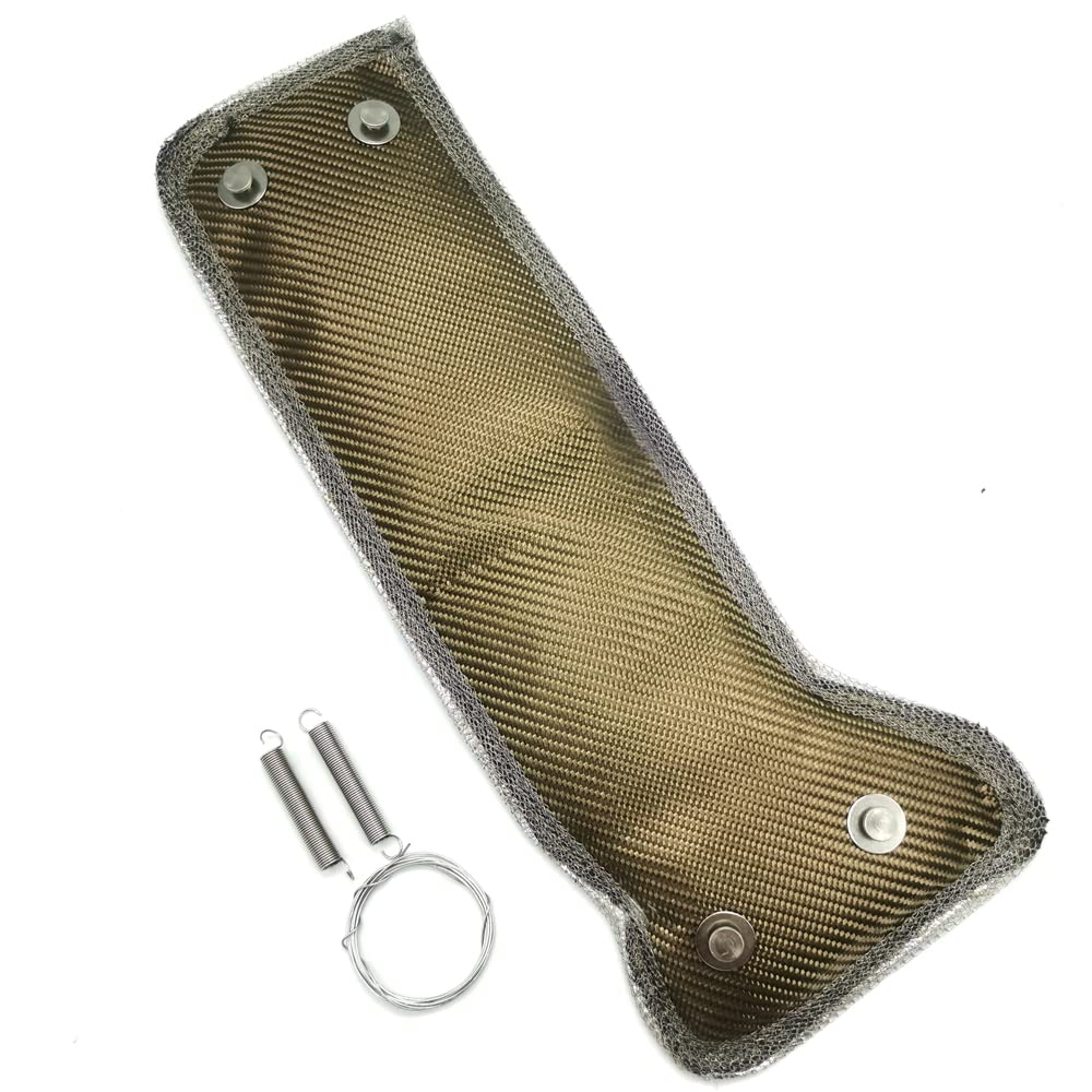 BSTFLEX Turbo Heat Shield Turbocharger Blanket Wrap Spring for Subaru WRX Titanium