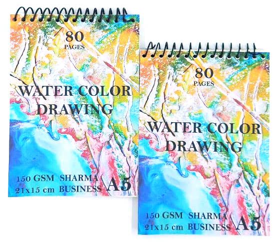 KRASHTIC A5 Sketch Book for Water Color Drawing, Sketching, 150 GSM Paper, 80 Pages, Set of 2 (B0C6QZ21GM) Amazon Price History, Amazon Price Tracker