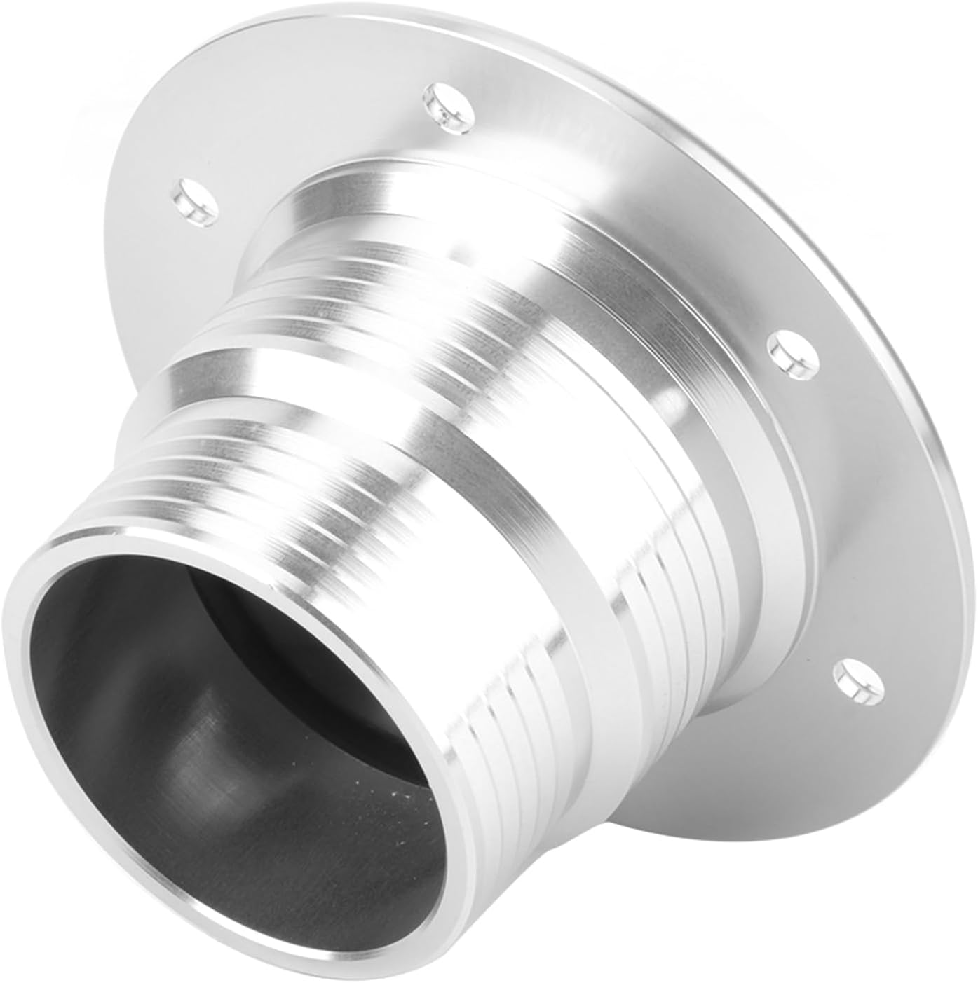 Fuel Fill Filler Neck and Cap, ID 43.5mm Billet Aluminum Fuel Surge Tank Cap Fuel Cell Gas Cap Fill Fuel Cell Gas Cap with 6 Bolt Opening for Racing Cars Off-Road Vehicles Motorcycles