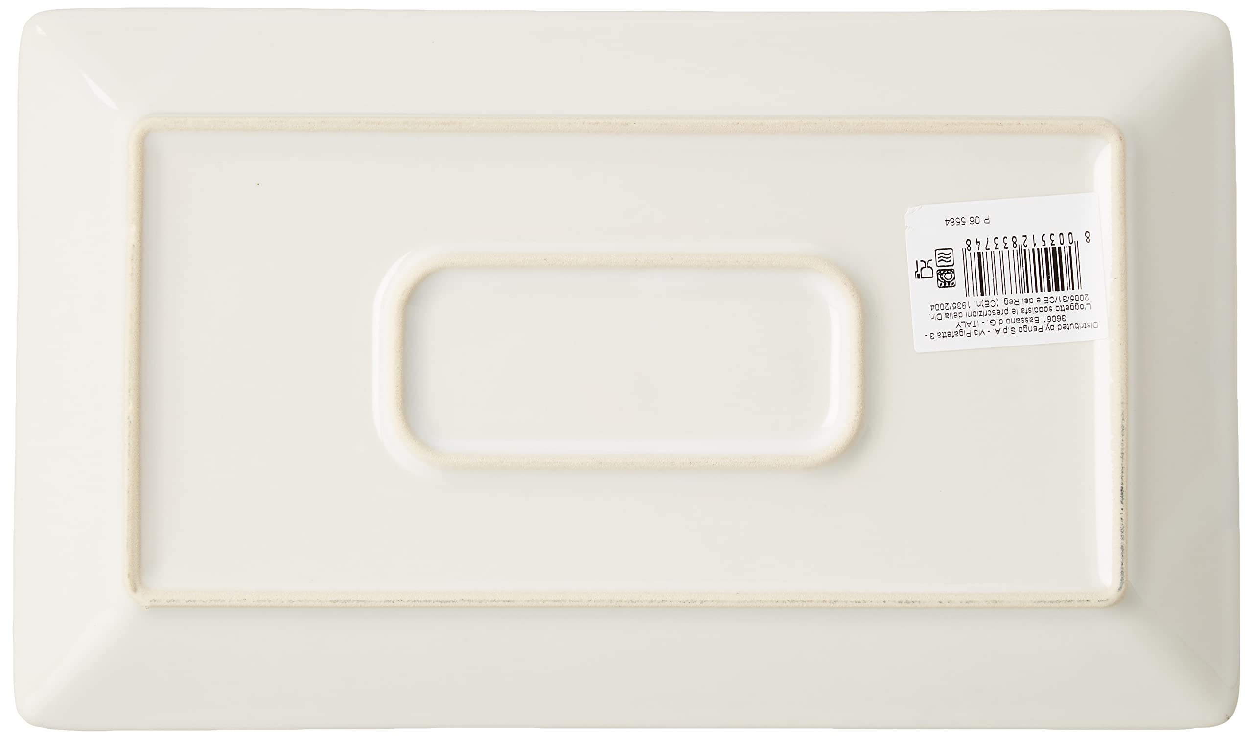 H&H Positano Juego 6 Platos Rectangulares Cerámica 25x15 Cm