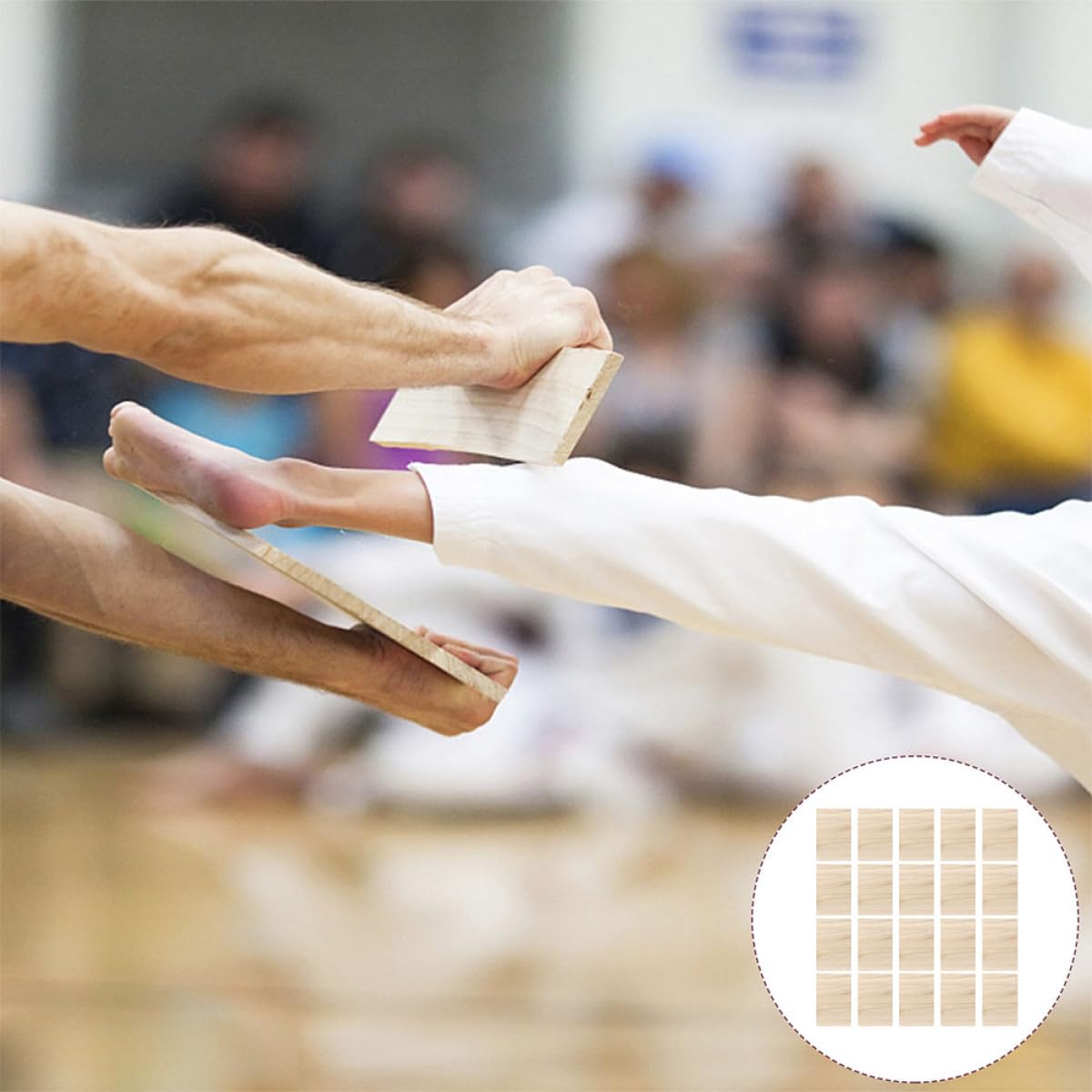 Tavole Frangibili Taekwondo in Legno 20 Pezzi Khaki | Test e Competizioni, Uso Professionale, Resistenti All'usura, Formato da 20 Pezzi