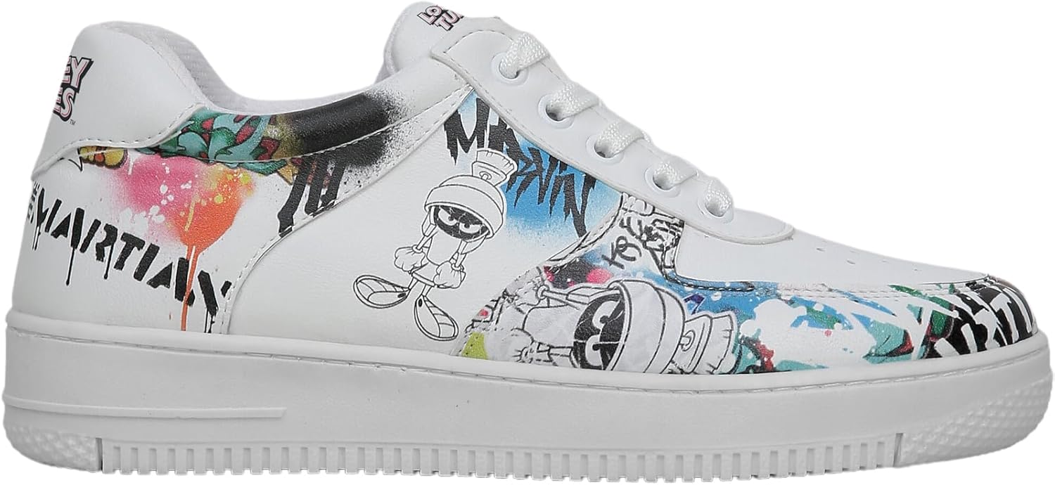 White Sneakers for Women - Handmade Women's Fashion Sneakers, Vegan Leather and Unique Design Dice Sneakers - Image 8