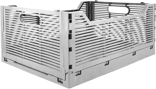 Miniatura 2 de OnDisplay Caja de almacenamiento plegable apilable para escritorio/belleza/armario, contenedores plegables que ahorran espacio para el hogar,