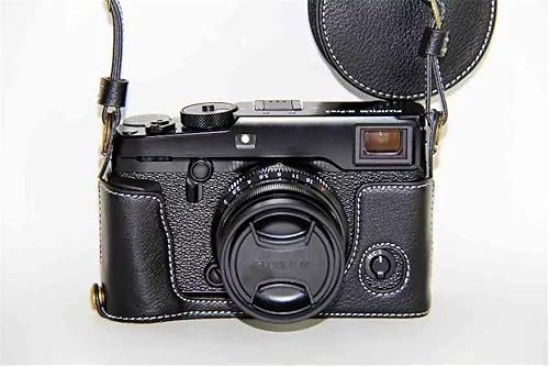 Vista 6 de Funda X-Pro2 X-Pro3, hecha a mano de piel auténtica para media cámara, funda para Fuji X-Pro 2, Fujifilm X-Pro2 X-Pro3 XPro3, versión de apertura