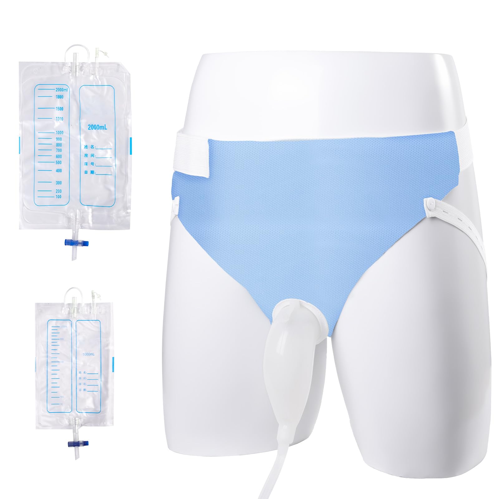 Orinal portátil para hombre, color azul