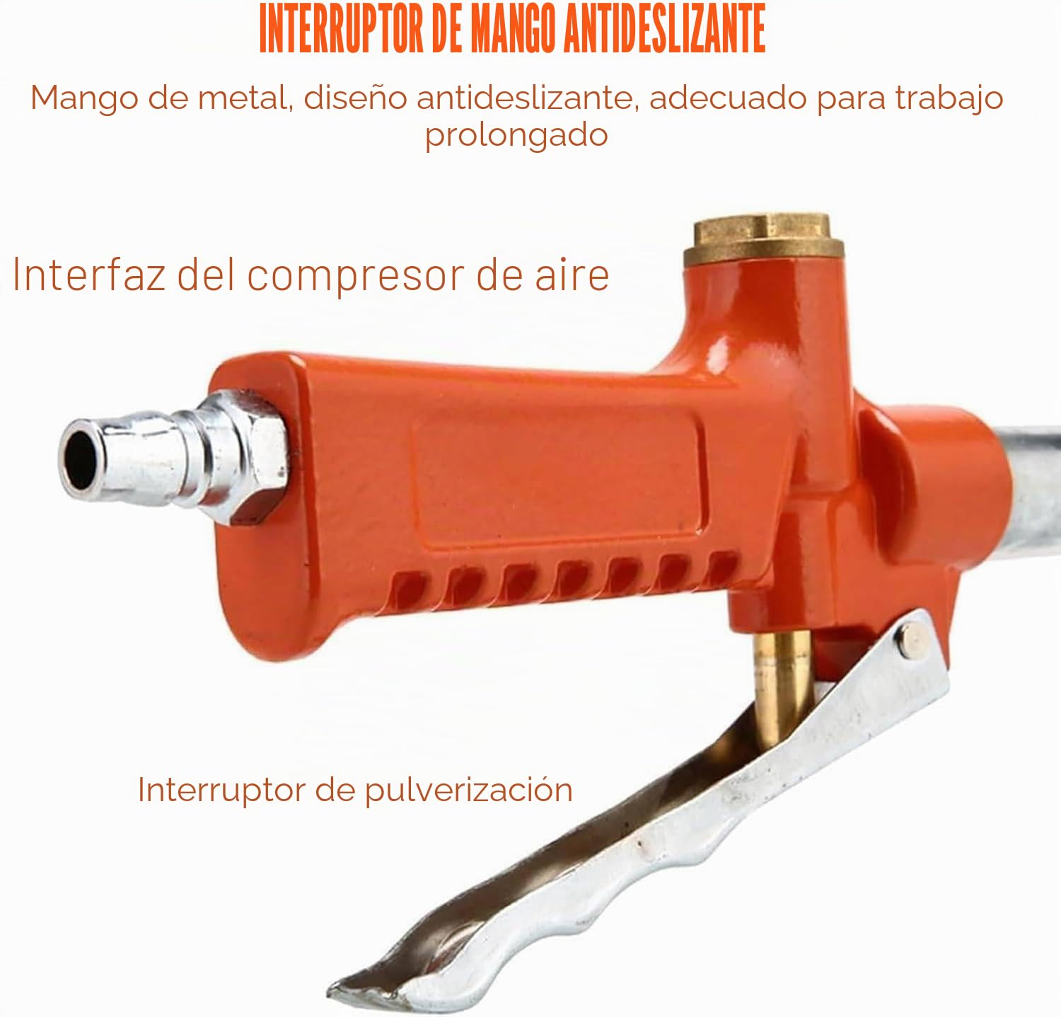 Pistola de pulverización neumática para cemento, tolva de aire automática para aplicación de hormigón, mortero y yeso, ideal para pintar gotelé o superficies de yeso