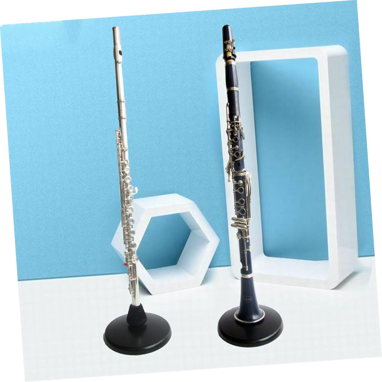 Klarinetten und Flötenständer aus Stabilem Langlebiges Display Rack mit Rundem Boden Platzsparend Tragbar Praktisches Blasinstrumenten Zubehör für Zuhause und Bühne